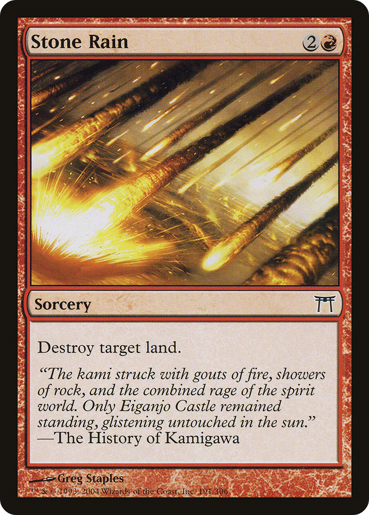 Stone Rain (CHK-191) - Champions of Kamigawa