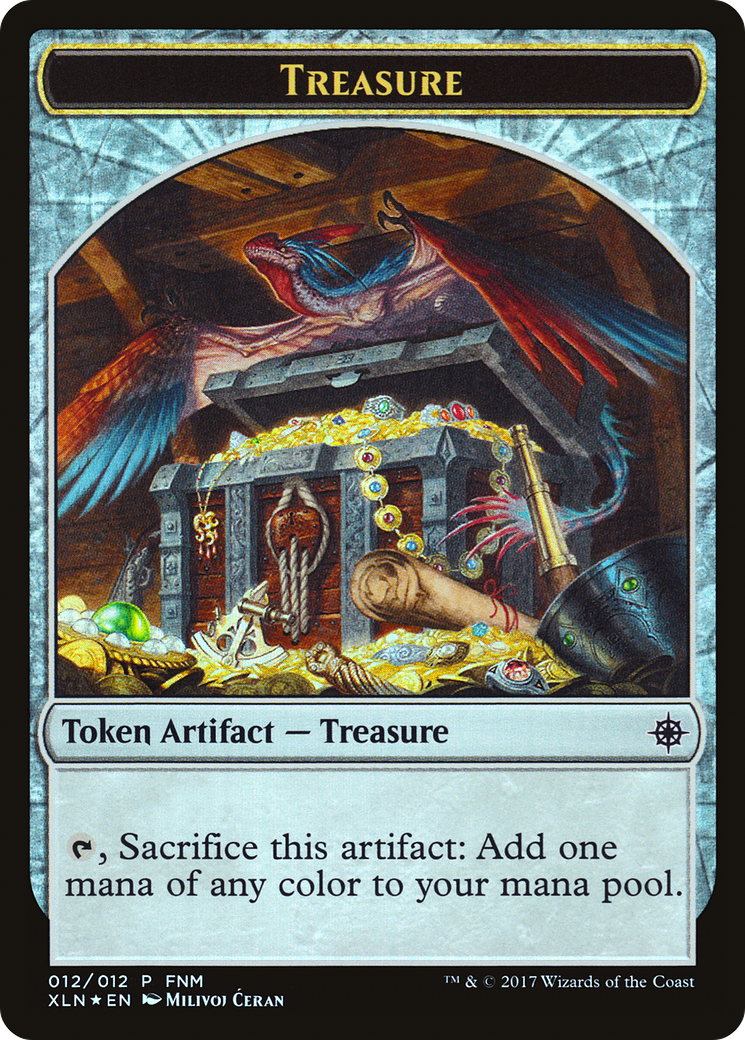 Pirate // Treasure (012) Token (FNM-012) - Friday Night Magic 2017 Foil