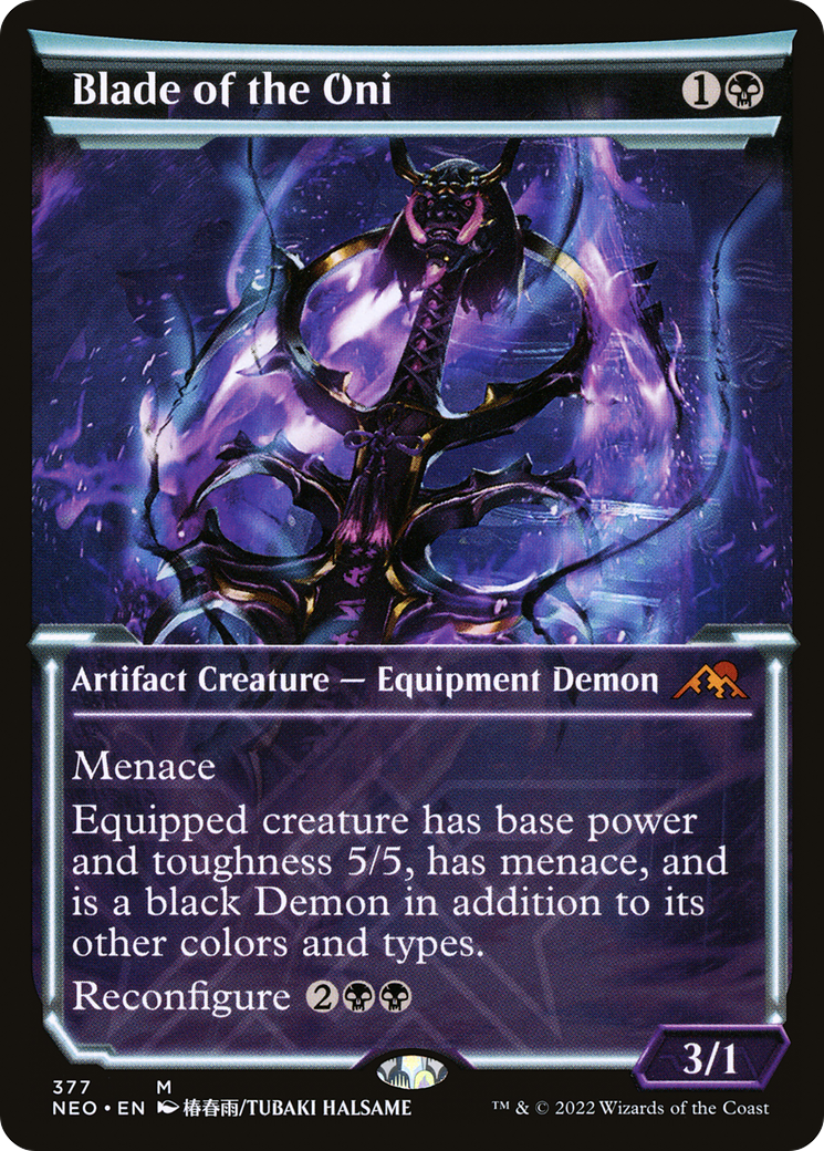 Blade of the Oni (Showcase) (NEO-377) - Kamigawa: Neon Dynasty: (Showcase)