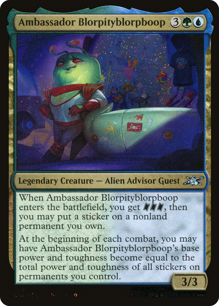 Ambassador Blorpityblorpboop (Galaxy Foil) (UNF-447) - Unfinity Foil