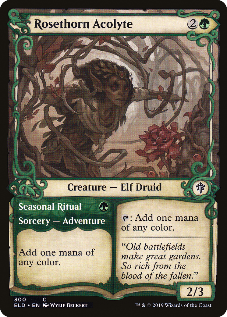 Rosethorn Acolyte // Seasonal Ritual⁣ - Throne of Eldraine: Extras⁣ (Common)⁣ [300]