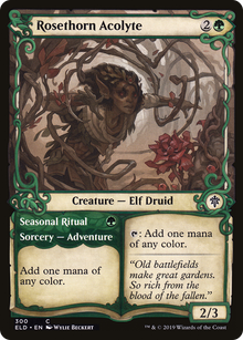 Rosethorn Acolyte // Seasonal Ritual⁣ - Throne of Eldraine: Extras⁣ (Common)⁣ [300]