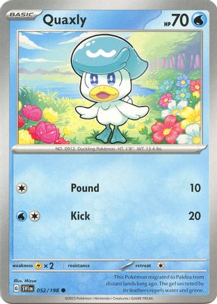 Quaxly 052/198  SV01 Scarlet & Violet Base Set - Common