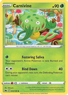 Carnivine 012/159  - Reverse Holofoil Crown Zenith - Uncommon