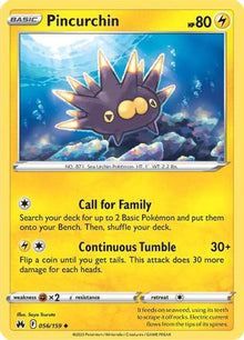 Pincurchin 056/159  - Reverse Holofoil Crown Zenith - Uncommon