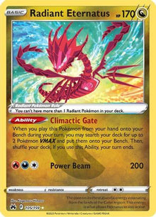 Radiant Eternatus 105/159  - Holofoil Crown Zenith - Radiant Rare