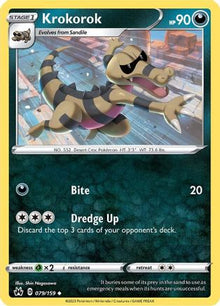 Krokorok 079/159  - Reverse Holofoil Crown Zenith - Uncommon