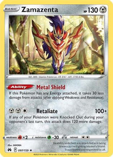 Zamazenta 097/159  - Holofoil Crown Zenith - Holo Rare