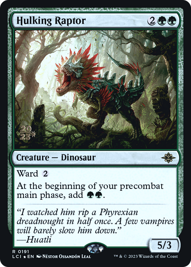 Hulking Raptor (PRE-191S) - The Lost Caverns of Ixalan Promos Foil