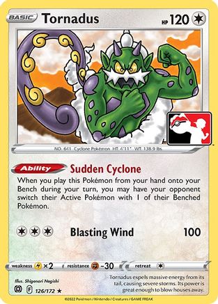 Tornadus 126  Prize Pack Series Cards - Rare