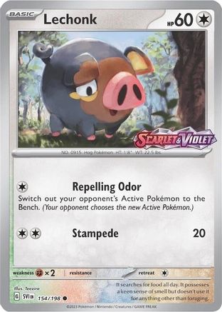 Lechonk 154/198  - Reverse Holofoil Miscellaneous Cards & Products - Promo