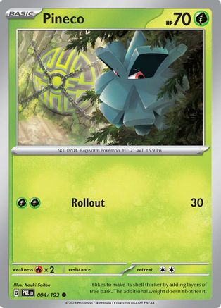 Pineco 004/193  SV02 Paldea Evolved - Common