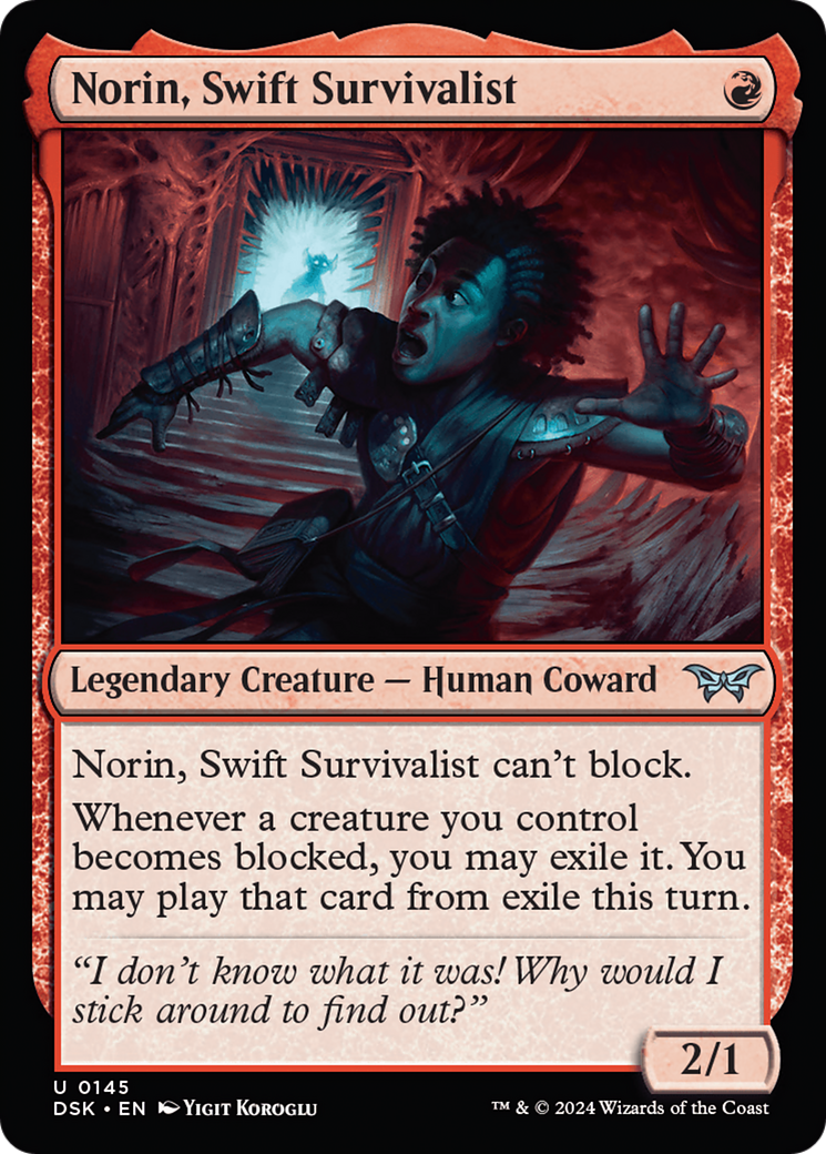 Norin, Swift Survivalist⁣ - Duskmourn: House of Horror⁣ (Uncommon)⁣ [145]