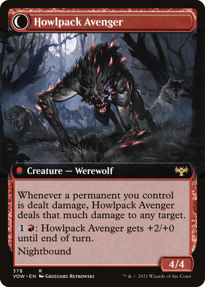 Ill-Tempered Loner (Extended Art) (VOW-378) - Innistrad: Crimson Vow: (Extended Art, Double Faced Transform)