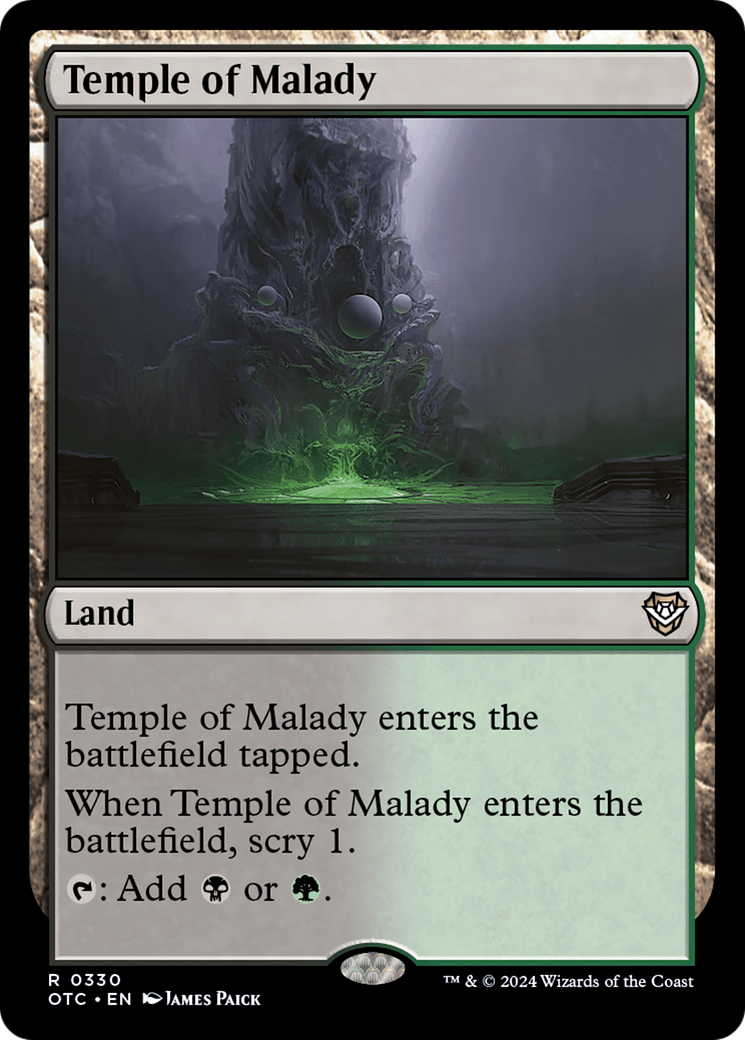Temple of Malady⁣ - Commander: Outlaws of Thunder Junction⁣ (Rare)⁣ [330]