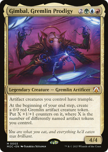 Gimbal, Gremlin Prodigy⁣ - Commander: March of the Machine⁣ (Mythic)⁣ [3]