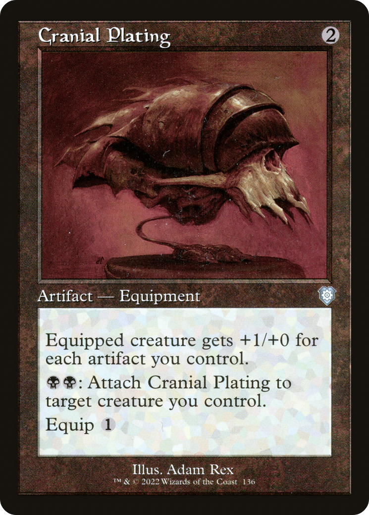 Cranial Plating⁣ - Commander: The Brothers' War⁣ (Uncommon)⁣ [136]