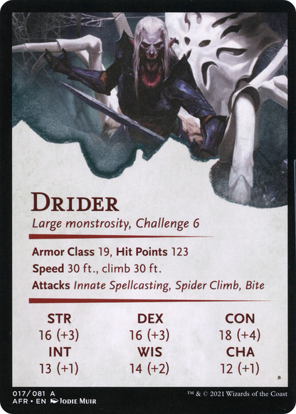 Drider // Drider (AAFR-017) - Adventures in the Forgotten Realms Art Series (Borderless)