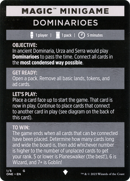 Dominarioes // Dominarioes (cont'd) (MONE-001) - Phyrexia: All Will Be One Minigames