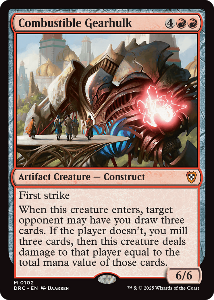 Combustible Gearhulk (DRC-102) - Commander: Aetherdrift