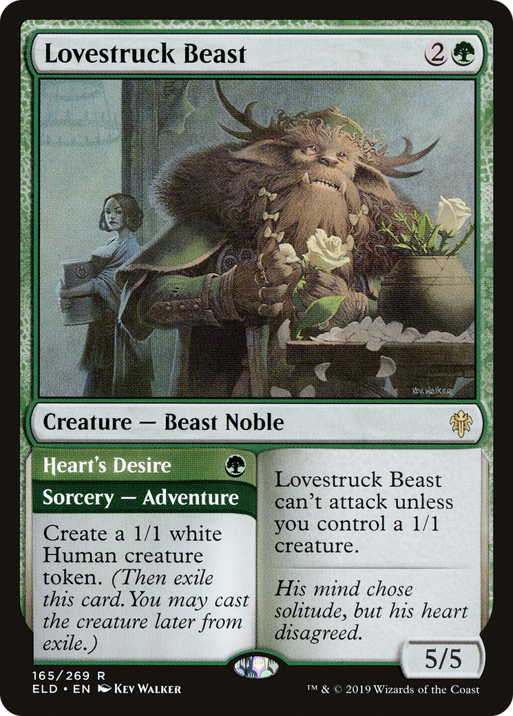 Lovestruck Beast // Heart's Desire⁣ - Throne of Eldraine⁣ (Rare)⁣ [165]