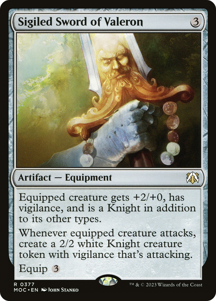 Sigiled Sword of Valeron⁣ - Commander: March of the Machine⁣ (Rare)⁣ [377]