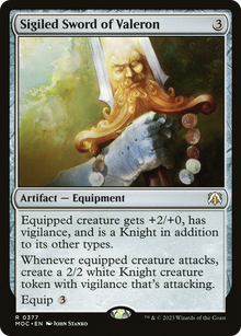 Sigiled Sword of Valeron⁣ - Commander: March of the Machine⁣ (Rare)⁣ [377]
