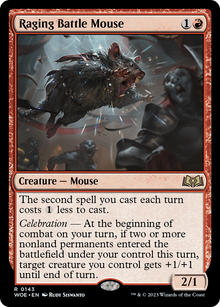 Raging Battle Mouse (WOE-143) - Wilds of Eldraine Foil