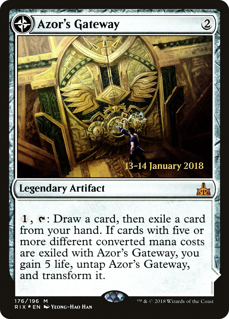 Azor's Gateway (PRE-176S) - Rivals of Ixalan Promos: (compasslanddfc) Foil