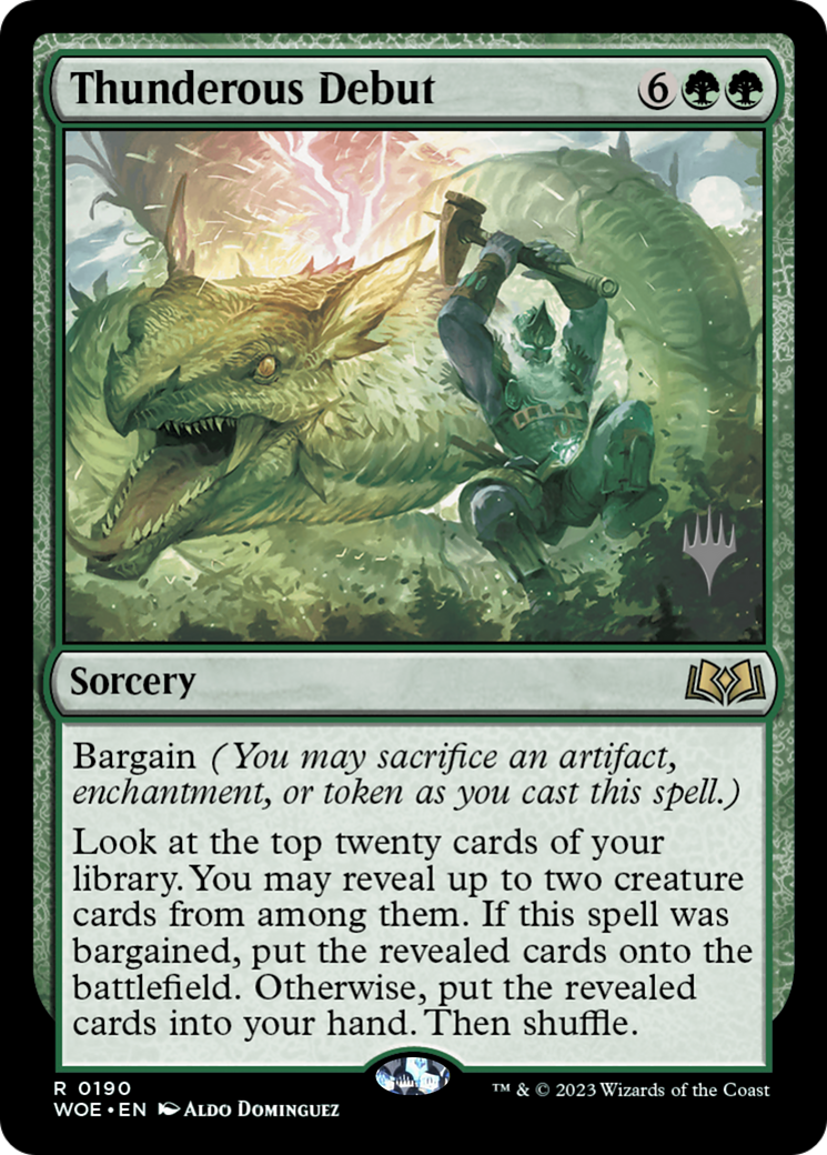 Thunderous Debut (PPWOE-190P) - Wilds of Eldraine Promos Foil