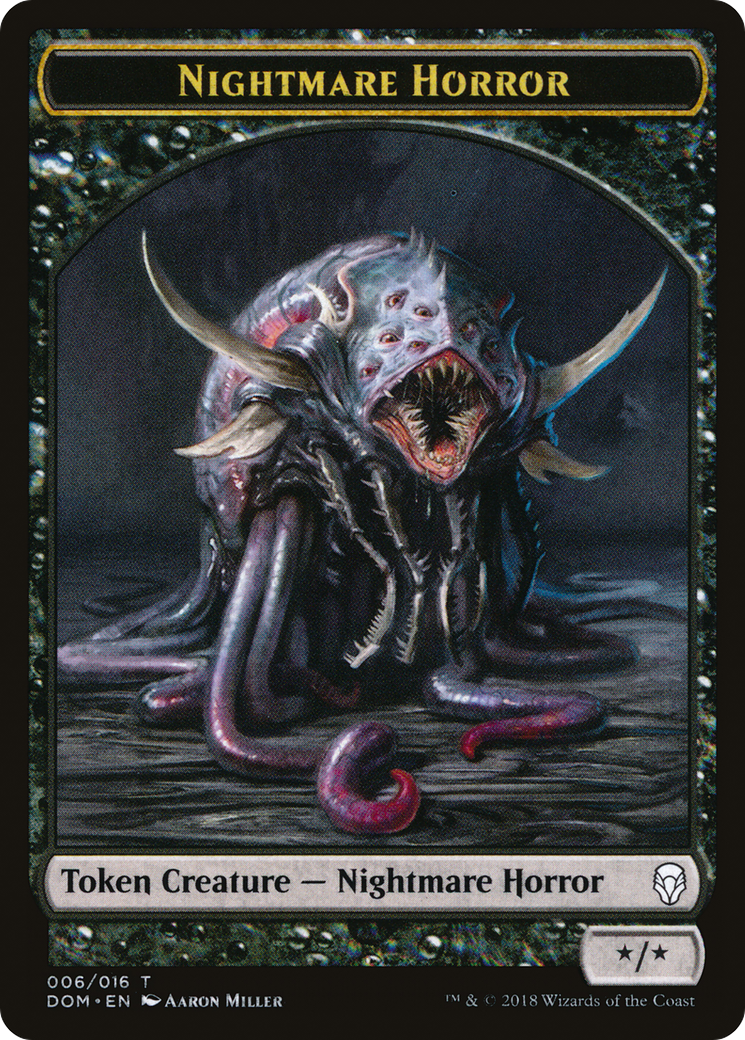 Nightmare Horror Token (DOM-006) - Dominaria Tokens