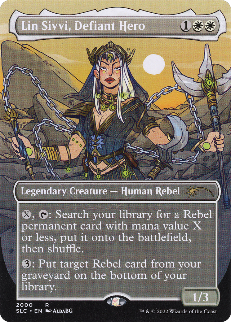 Lin Sivvi, Defiant Hero (SLC-2000) - Secret Lair 30th Anniversary Countdown Kit (Borderless)