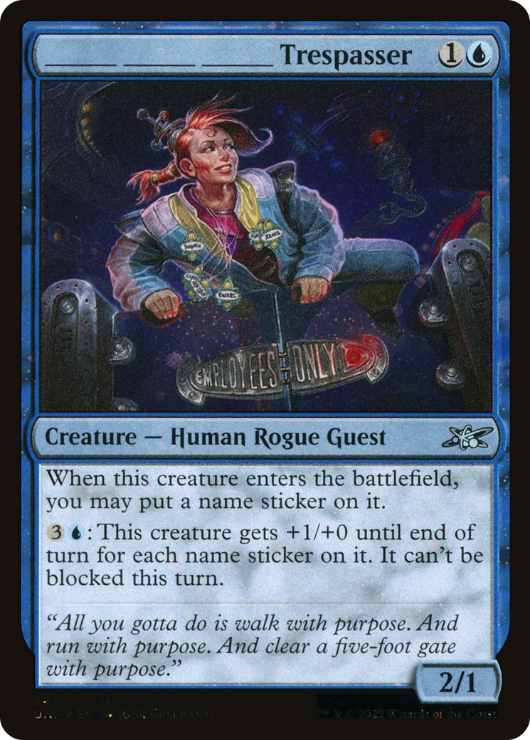 _______ _______ _______ Trespasser (Galaxy Foil) (UNF-347) - Unfinity Foil