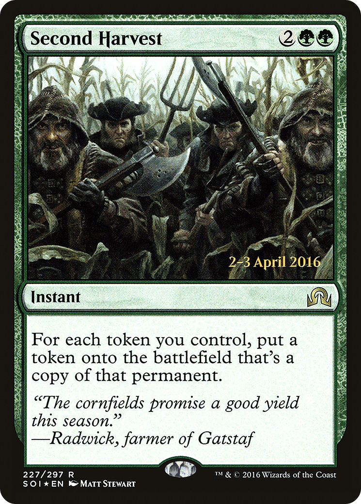 Second Harvest (PRE-227S) - Shadows over Innistrad Promos Foil