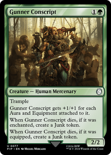 Gunner Conscript⁣ - Universes Beyond: Fallout⁣ (Uncommon)⁣ [77]