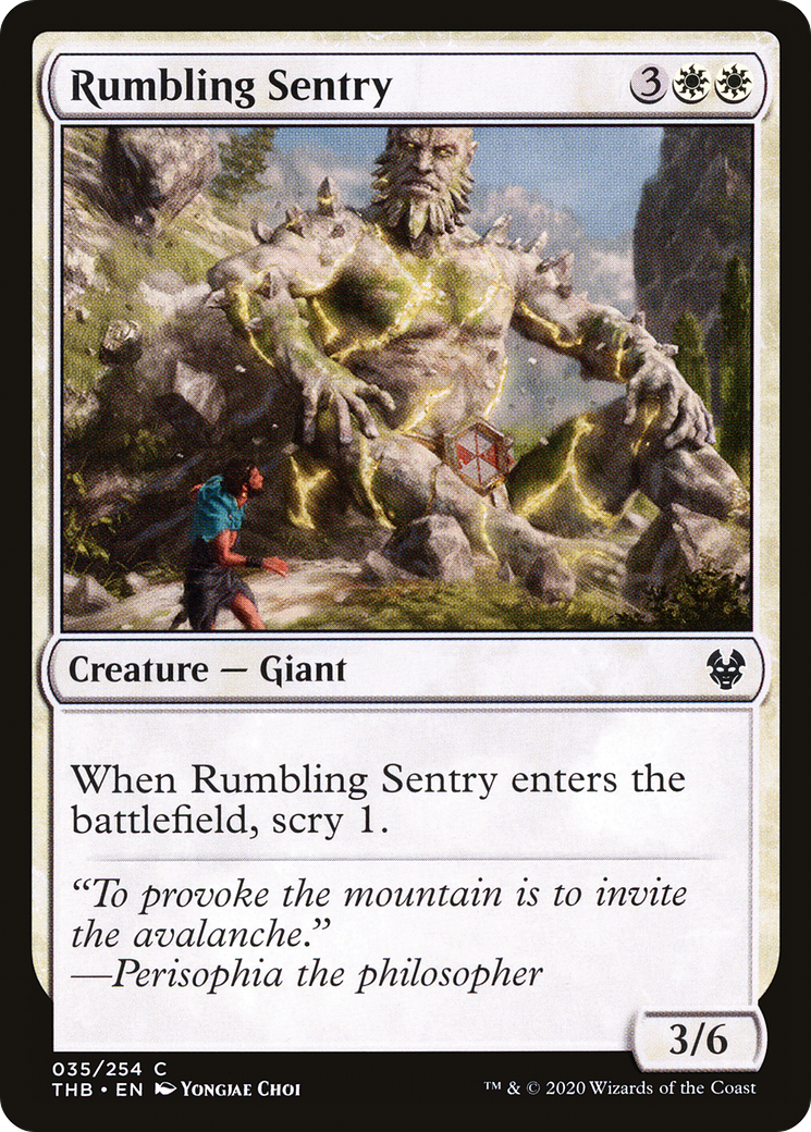 Rumbling Sentry⁣ - Theros Beyond Death⁣ (Common)⁣ [35]