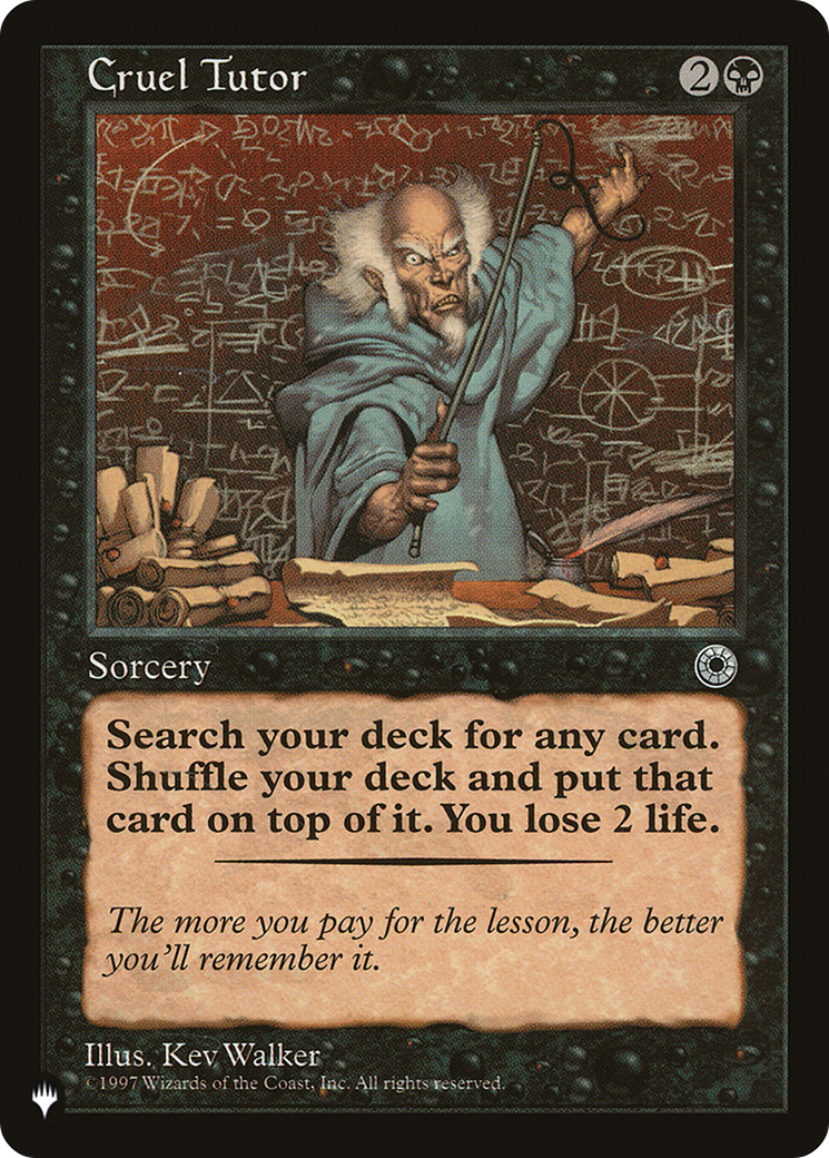Cruel Tutor (LIST-POR-87) - The List