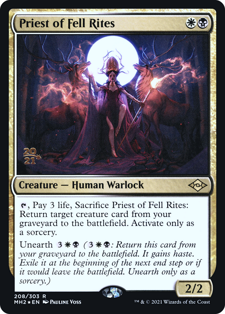 Priest of Fell Rites (PRE-208S) - Modern Horizons 2 Promos Foil