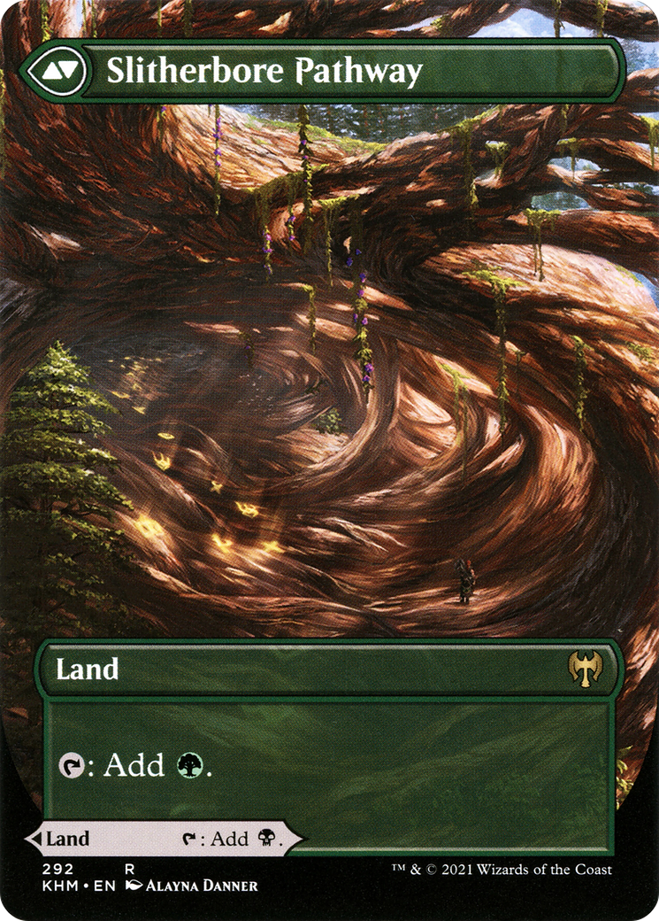 Darkbore Pathway (Borderless) (KHM-292) - Kaldheim: (Showcase) (Borderless) Foil