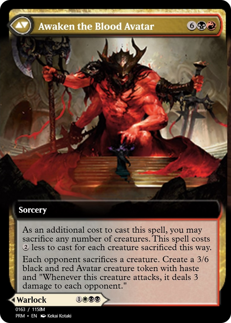 Extus, Oriq Overlord // Awaken the Blood Avatar (PRM-90294) - Magic Online Promos