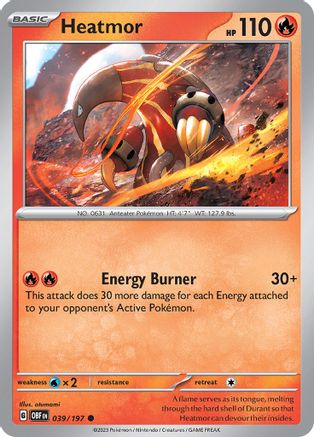Heatmor 039/197  SV03 Obsidian Flames - Common