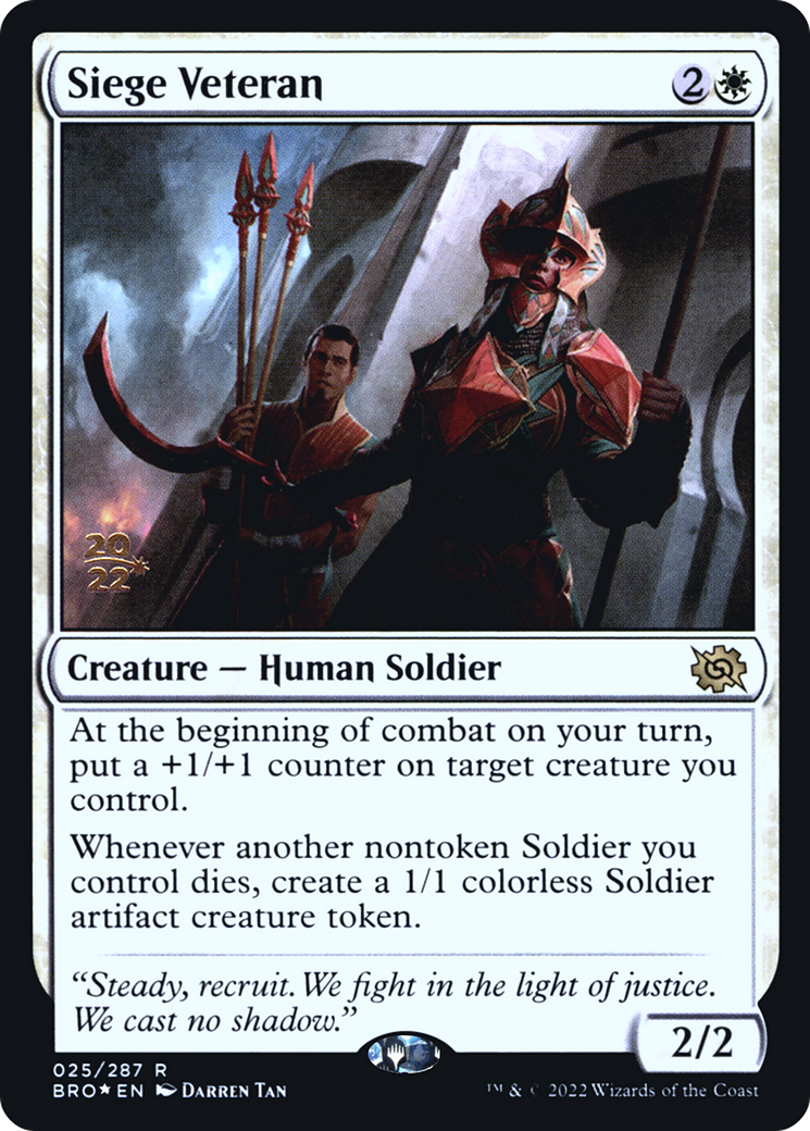 Siege Veteran (PRE-25S) - The Brothers' War Promos Foil