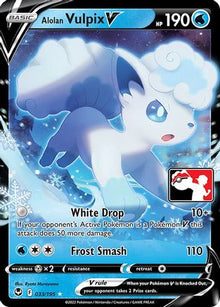 Alolan Vulpix V 033  - Holofoil Prize Pack Series Cards - Ultra Rare