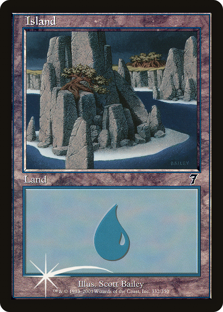 Island (332) (7ED-332★) - Seventh Edition Foil