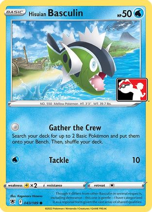 Hisuian Basculin 043  - Holofoil Prize Pack Series Cards - Common