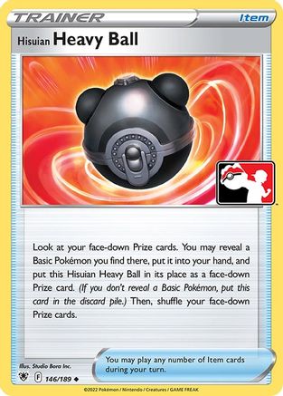 Hisuian Heavy Ball 146/189  - Holofoil Prize Pack Series Cards - Uncommon