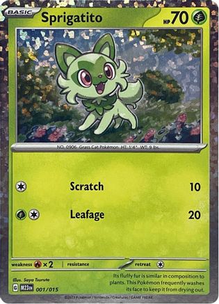 Sprigatito 001/015  - Holofoil McDonalds Promos 2023 - Promo