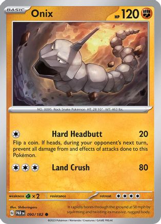 Onix 090/182  - Reverse Holofoil SV04 Paradox Rift - Common