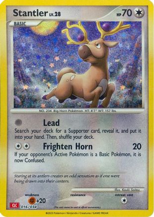 Stantler 016/034  - Holofoil Trading Card Game Classic - Classic Collection