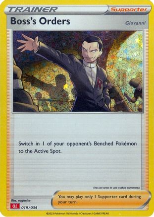 Boss's Orders (CLC) 019/034  - Holofoil Trading Card Game Classic - Classic Collection